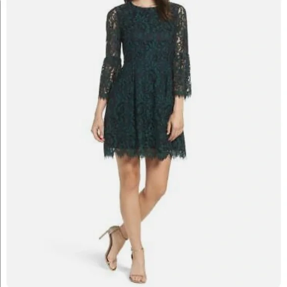 Eliza J | Dresses | Excellent Condition Eliza J Green Lace Dress Size 6 |  Poshmark